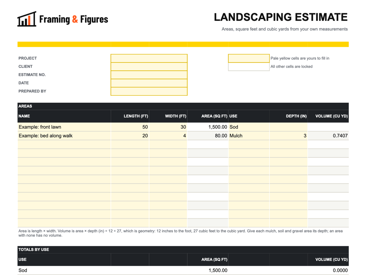 Preview of framingandfigures-landscaping-estimate-template-v2.xlsx