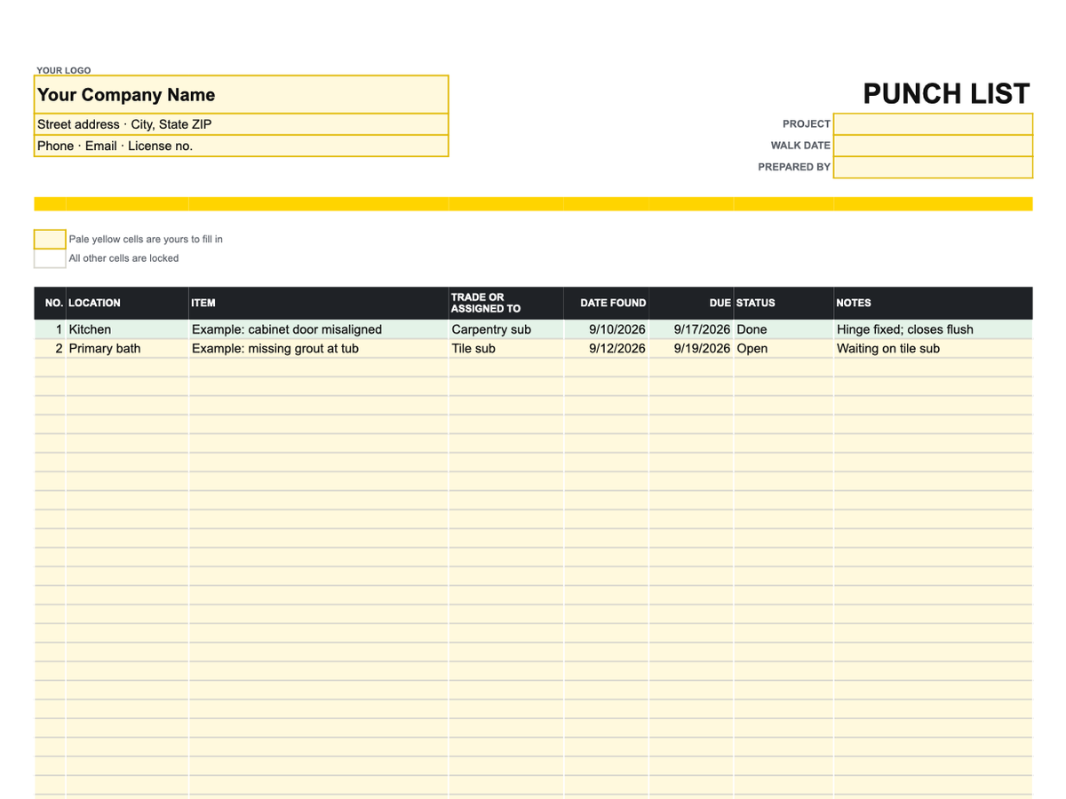 Preview of framingandfigures-punch-list-template-v2.xlsx